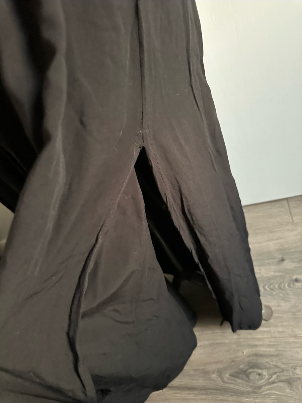Anthropologie Malai Black V-Neck Long Sleeve Maxi Dress with Side Slits Size L - Picture 9 of 9